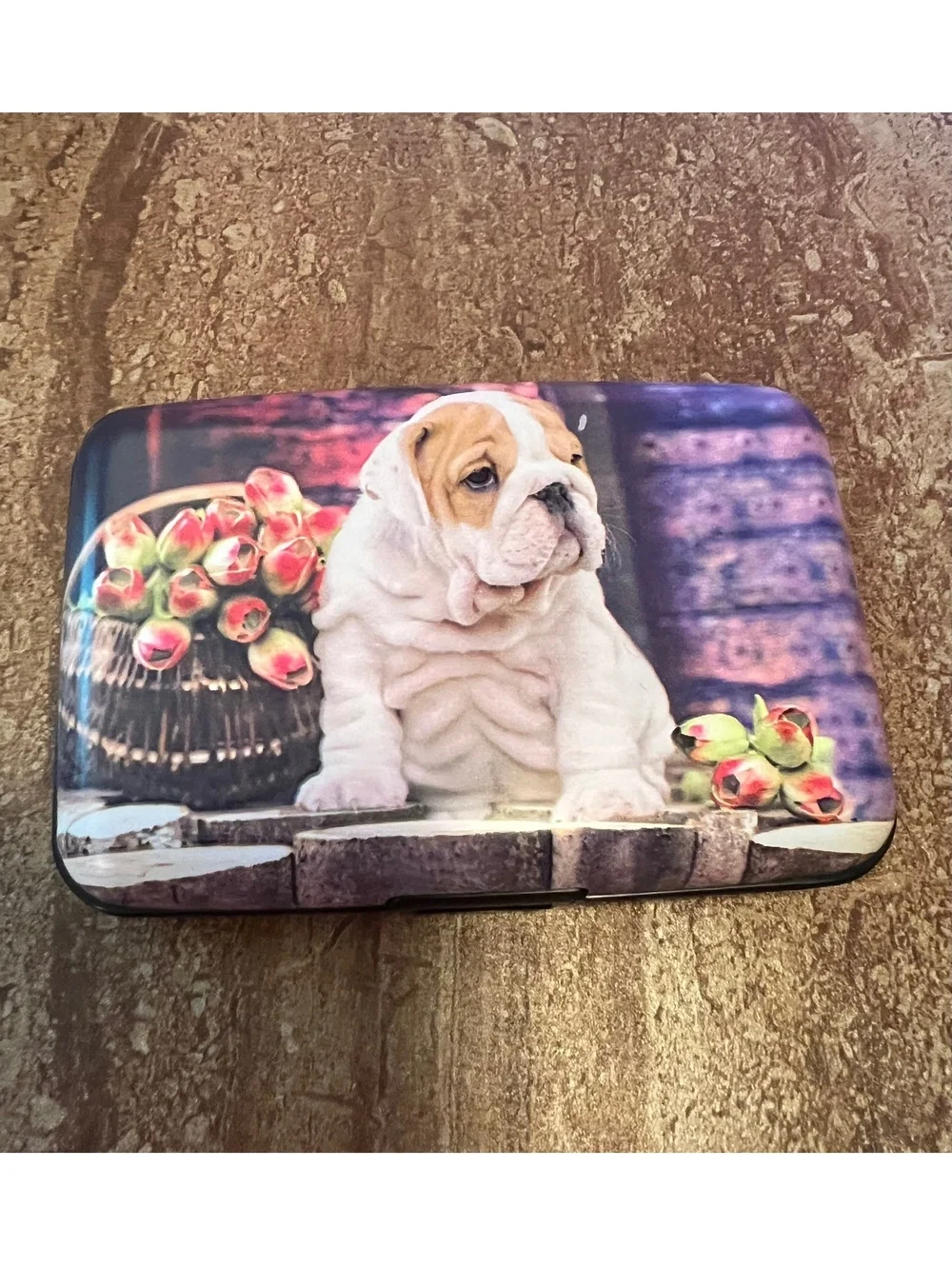 Armored Wallet with Bulldog Puppy Design